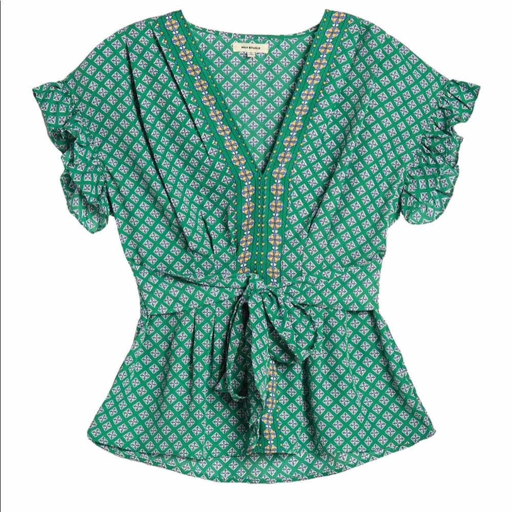 MAX STUDIO Ruffle Sleeve Blouse
